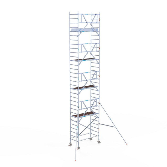 Rollgerüst Euroscaffold Professionell 90x190 10,2m Arbeitshöhe an der Fassade - GerüstExpress