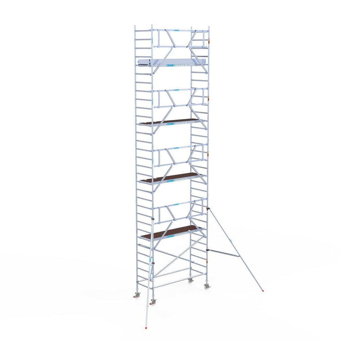 Rollgerüst Euroscaffold Professionell 90x250 10,2m Arbeitshöhe an der Fassade - GerüstExpress