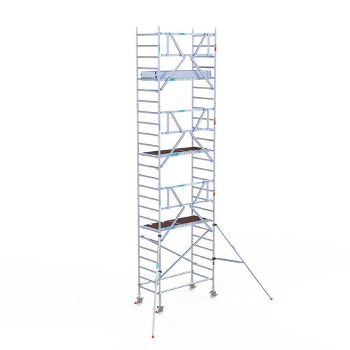 Rollgerüst Euroscaffold Professionell 90x190 8,2m Arbeitshöhe an der Fassade - GerüstExpress