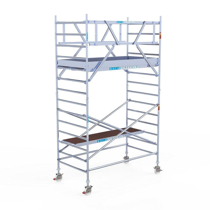 Rollgerüst Euroscaffold Professionell 135x250 5,2m Arbeitshöhe Carbonplattform freistehend - GerüstExpress