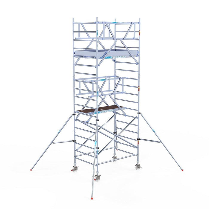 Rollgerüst Euroscaffold Professionell 135x190 6,2m Arbeitshöhe Carbonplattform freistehend - GerüstExpress