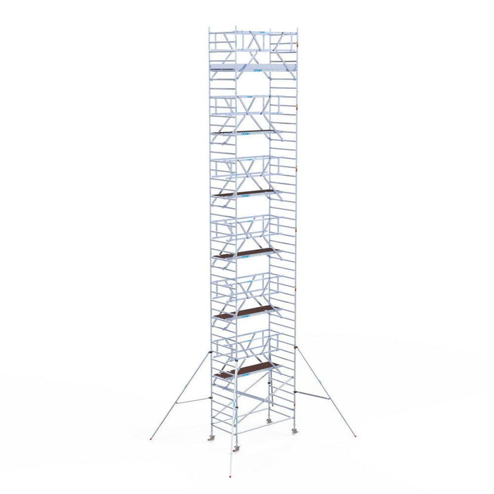 Rollgerüst Euroscaffold Professionell 135x250 14,2m Arbeitshöhe Carbonplattform freistehend - GerüstExpress