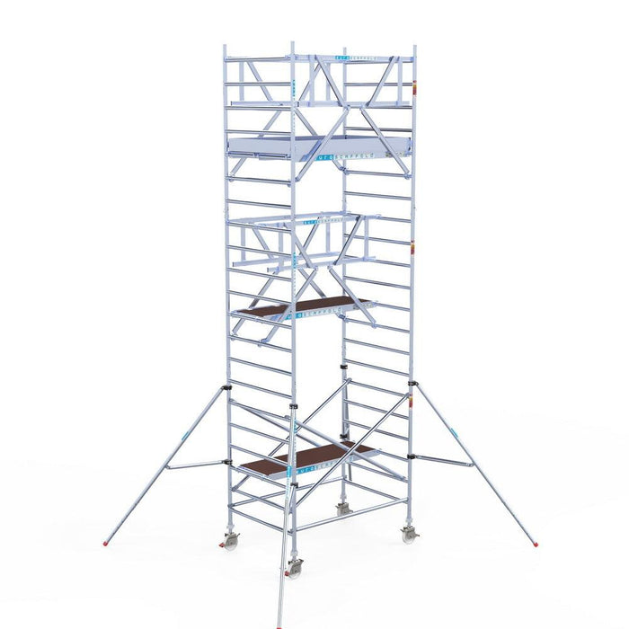 Rollgerüst Euroscaffold Professionell 135x190 7,2m Arbeitshöhe Carbonplattform freistehend - GerüstExpress