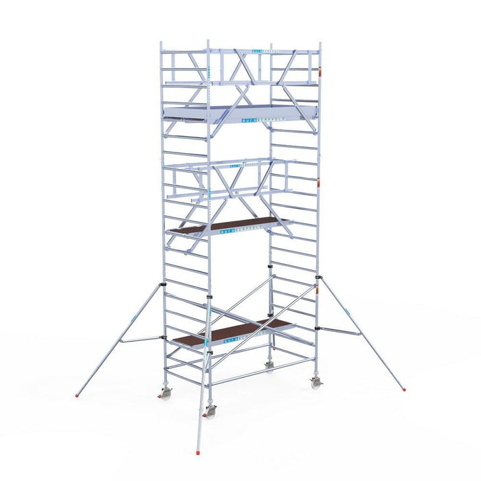 Rollgerüst Euroscaffold Professionell 135x250 7,2m Arbeitshöhe Carbonplattform freistehend - GerüstExpress