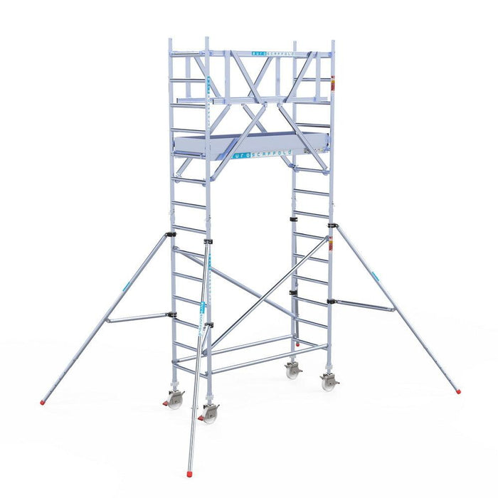 Rollgerüst Euroscaffold Professionell 75x190 5,2m Arbeitshöhe Carbonplattform freistehend - GerüstExpress