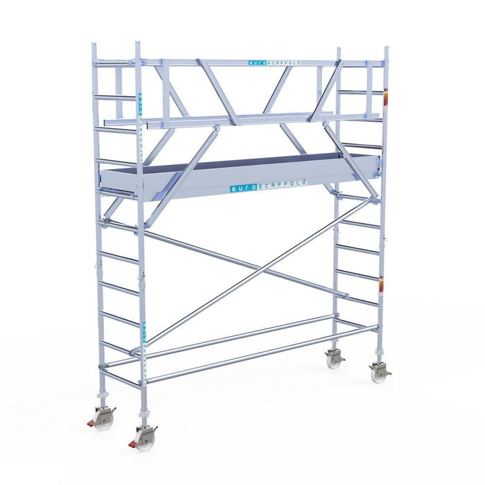 Rollgerüst Euroscaffold Professionell 75x305 4,2m Arbeitshöhe Carbonplattform freistehend - GerüstExpress