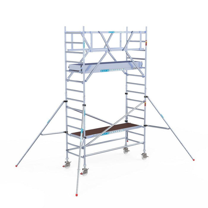Rollgerüst Euroscaffold Professionell 90x250 5,2m Arbeitshöhe Carbonplattform freistehend - GerüstExpress