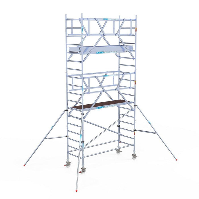 Rollgerüst Euroscaffold Professionell 90x250 6,2m Arbeitshöhe Carbonplattform freistehend - GerüstExpress