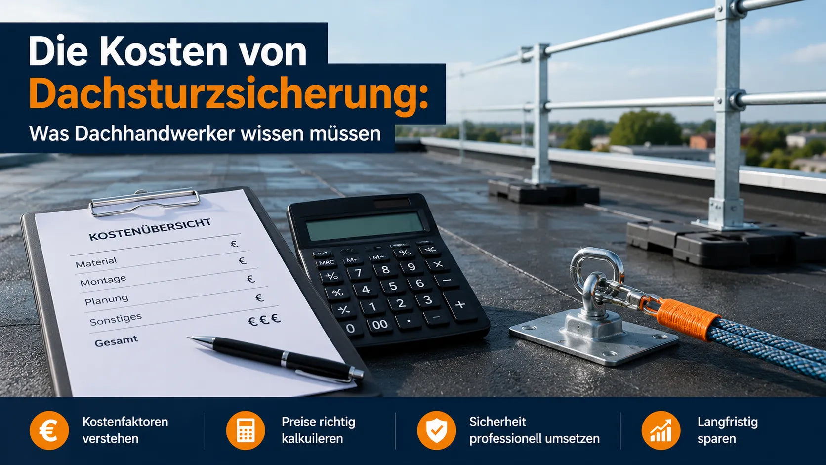 Kosten für Dachsturzsicherung: Was Handwerker und Betriebe wissen sollten