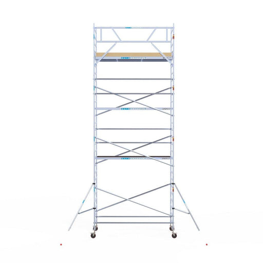 Rollgerüst Euroscaffold Basic 135x305 9,2m Arbeitshöhe an der Fassade - GerüstExpress