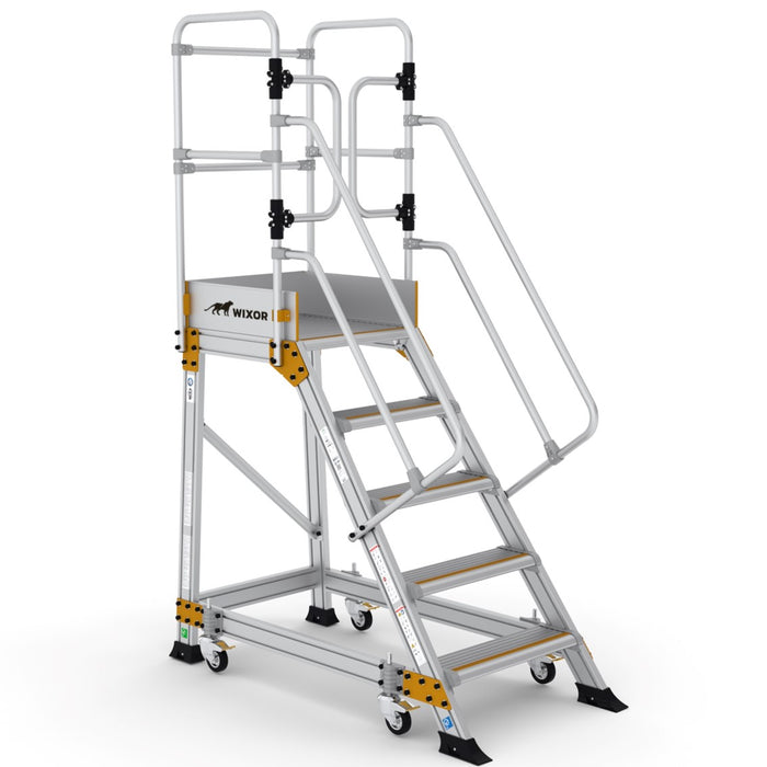 Podesttreppe 5 Stufen | Federrollen