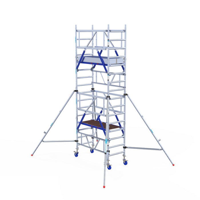 Euroscaffold Ein-Mann-Rollgerüst: Kompakt, leicht, Arbeitshöhe 4,20-8,20 Meter