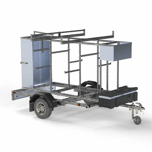 Abschließbarer Gerüstanhänger 250 cm - Gerüstexpress.de