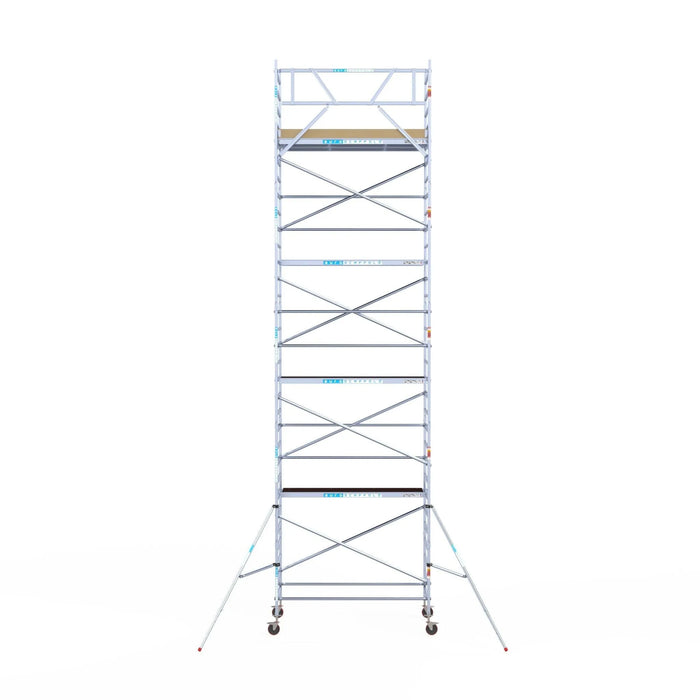 Abschließbarer Gerüstanhänger 250 + Rollgerüst Basic 135x250 10,2m Arbeitshöhe Carbonplattform - Gerüstexpress.de
