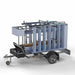 Abschließbarer Gerüstanhänger 250 + Rollgerüst Basic 135x250 10,2m Arbeitshöhe Carbonplattform - Gerüstexpress.de