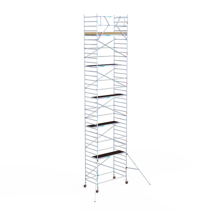 Abschließbarer Gerüstanhänger 250 + Rollgerüst Basic 135x250 12,2m Arbeitshöhe - Gerüstexpress.de