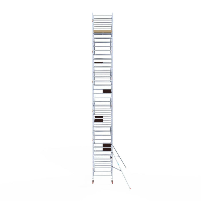 Abschließbarer Gerüstanhänger 250 + Rollgerüst Basic 135x250 12,2m Arbeitshöhe Carbonplattform - Gerüstexpress.de