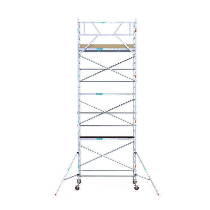 Abschließbarer Gerüstanhänger 250 + Rollgerüst Basic 135x250 8,2 m Arbeitshöhe Carbonplattform - Gerüstexpress.de