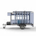 Abschließbarer Gerüstanhänger 250 + Rollgerüst Standard 135x250 10,2m Arbeitshöhe Carbonplattform - Gerüstexpress.de
