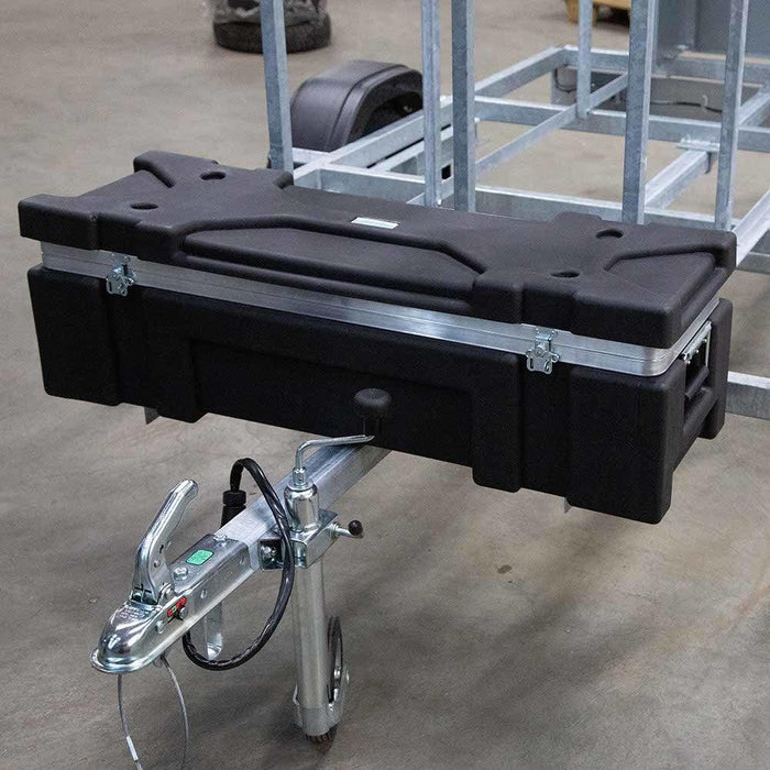 Abschließbarer Gerüstanhänger 250 + Rollgerüst Standard 135x250 10,2m Arbeitshöhe Carbonplattform - Gerüstexpress.de