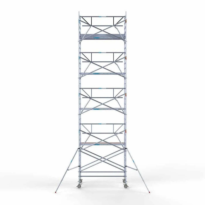 Abschließbarer Gerüstanhänger 250 + Rollgerüst Standard 135x250 10,2m Arbeitshöhe einfaches Sicherheitsgeländer - Gerüstexpress.de