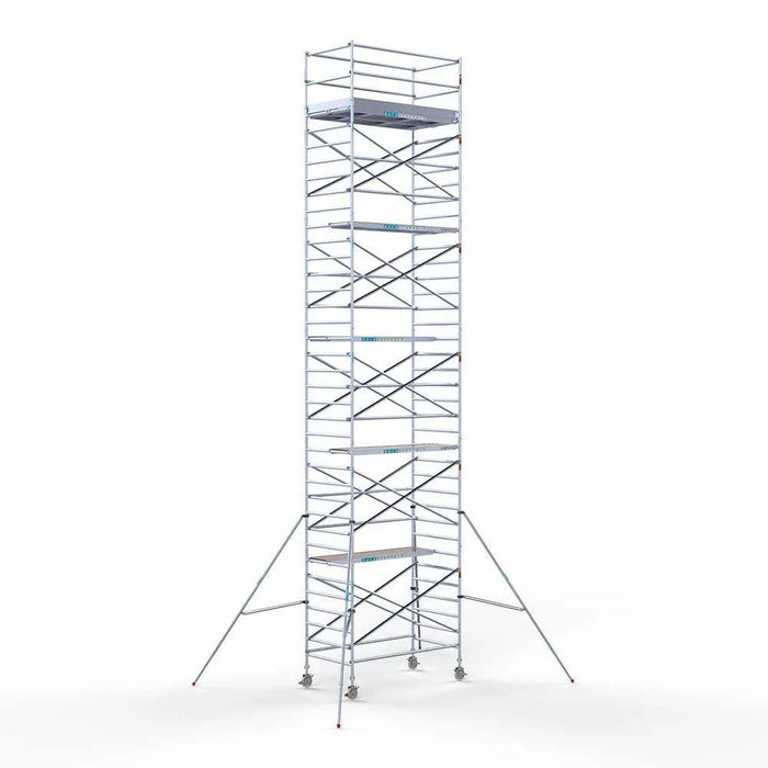 Abschließbarer Gerüstanhänger 250 + Rollgerüst Standard 135x250 12,2m Arbeitshöhe Carbonplattform - Gerüstexpress.de