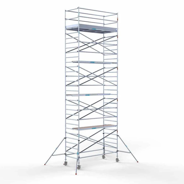 Abschließbarer Gerüstanhänger 305 + Rollgerüst Standard 135x305 10,2m Arbeitshöhe Carbonplattform - Gerüstexpress.de