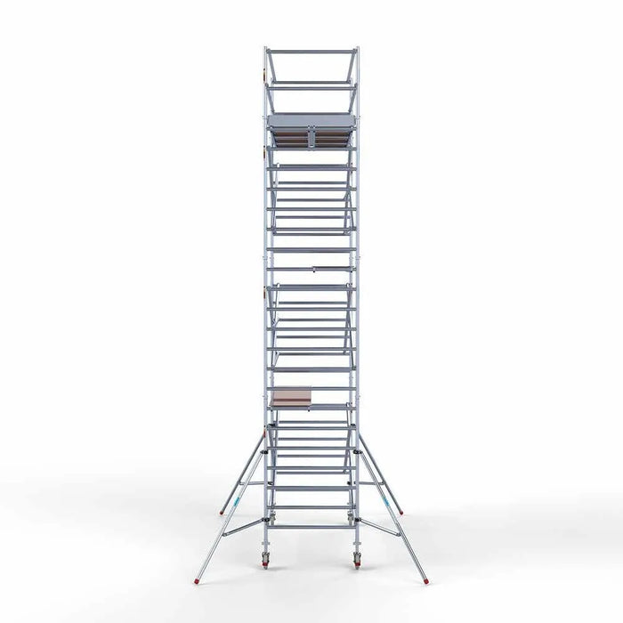 Abschließbarer Gerüstanhänger 305 + Rollgerüst Standard 135x305 8,2m Arbeitshöhe Carbonplattform - Gerüstexpress.de