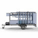 Abschließbarer Gerüstanhänger 305 + Rollgerüst Standard 135x305 8,2m Arbeitshöhe einfaches Sicherheitsgeländer - Gerüstexpress.de