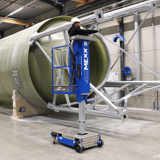 Alumexx Manu-X-Lift Manuelle Mobile Arbeitsbühne 4,1m Arbeitshöhe Kompakt Sicher