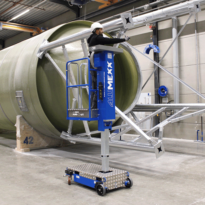 Alumexx Manu-X-Lift Manuelle Mobile Arbeitsbühne 4,1m Arbeitshöhe Kompakt Sicher