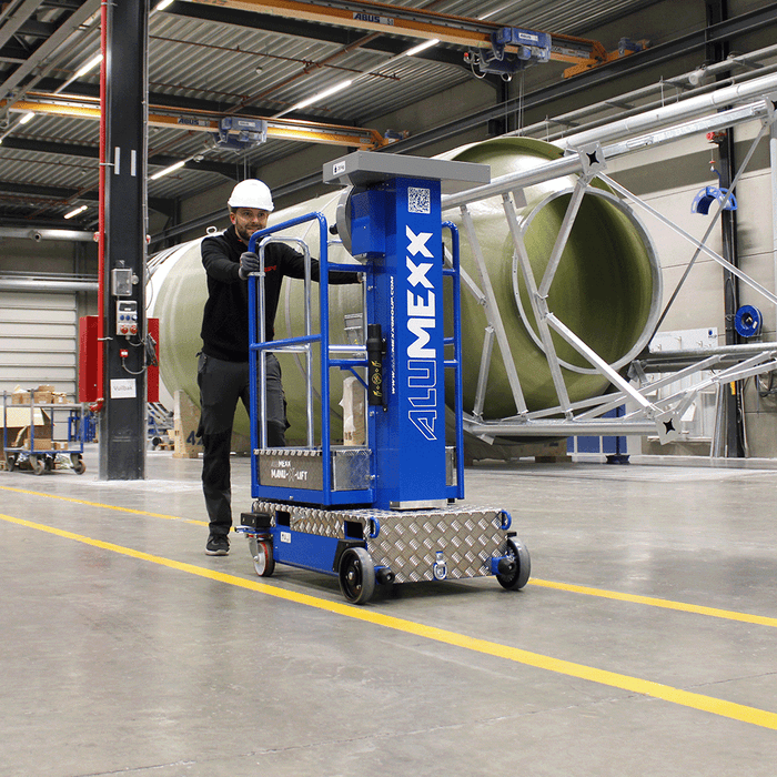 Alumexx Manu-X-Lift Manuelle Mobile Arbeitsbühne 4,1m Arbeitshöhe Kompakt Sicher