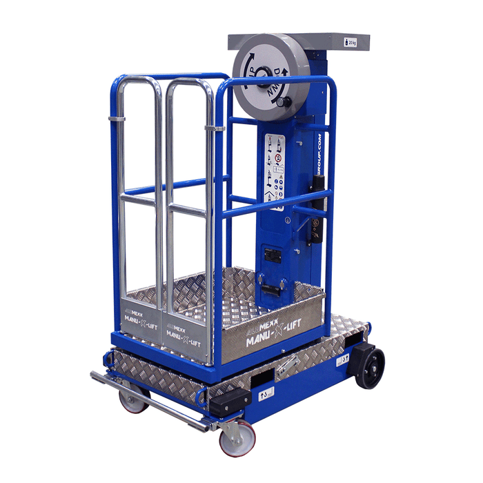 Alumexx Manu-X-Lift Manuelle Mobile Arbeitsbühne 4,1m Arbeitshöhe Kompakt Sicher