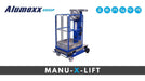 Alumexx Manu - X - Lift Manuelle Mobile Arbeitsbühne 4,1m Arbeitshöhe Kompakt Sicher - Gerüstexpress.de