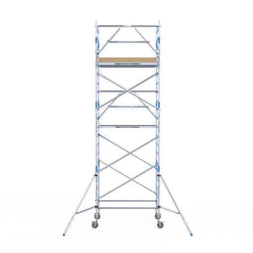 Rollgerüst Alumexx Extra 135x190 7,2m Arbeitshöhe an der Fassade - GerüstExpress