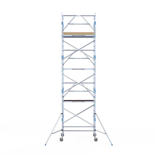 Rollgerüst Alumexx Extra 135x190 8,2m Arbeitshöhe an der Fassade - GerüstExpress