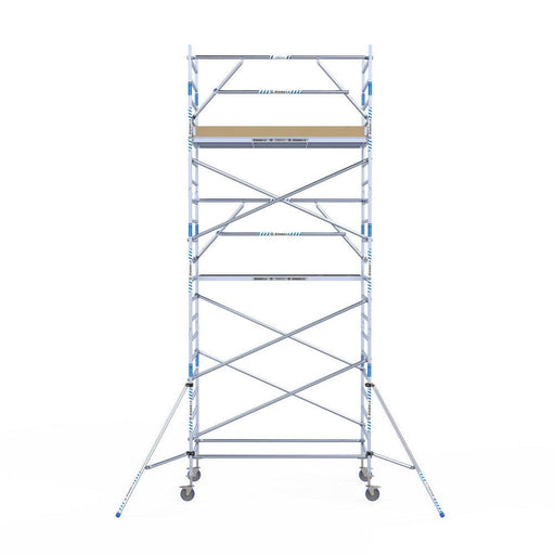 Rollgerüst Alumexx Extra 135x250 7,2m Arbeitshöhe an der Fassade - GerüstExpress