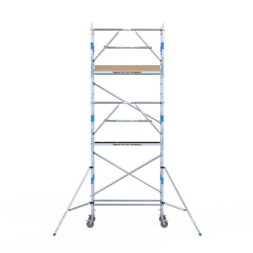 Rollgerüst Alumexx Extra 75x190 6,2m Arbeitshöhe an der Fassade - GerüstExpress