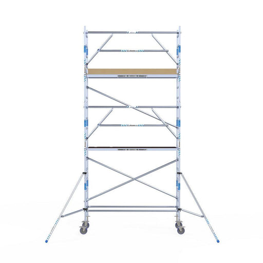 Rollgerüst Alumexx Extra 75x250 6,2m Arbeitshöhe an der Fassade - GerüstExpress