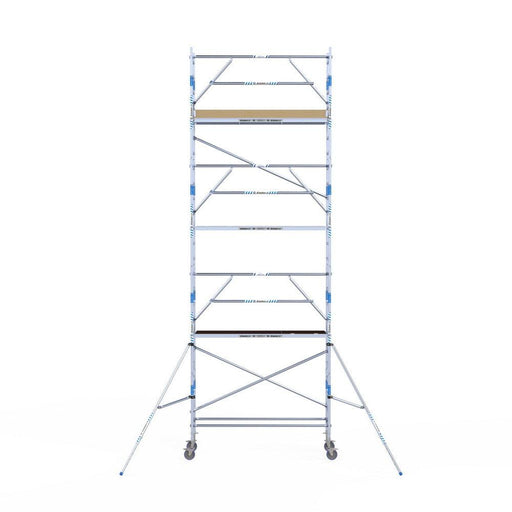 Rollgerüst Alumexx Extra 75x250 8,2m Arbeitshöhe an der Fassade - GerüstExpress