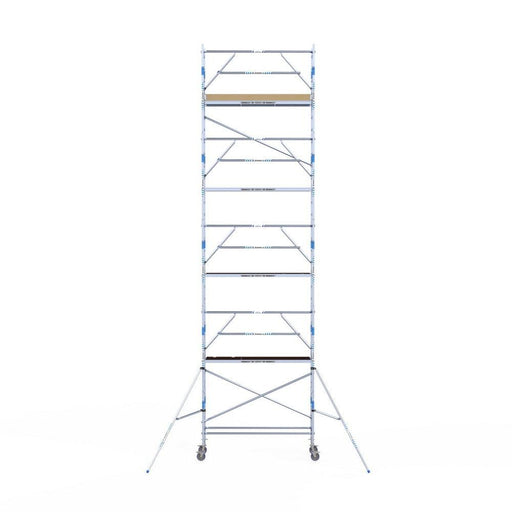 Rollgerüst Alumexx Extra 75x250 10,2m Arbeitshöhe an der Fassade - GerüstExpress