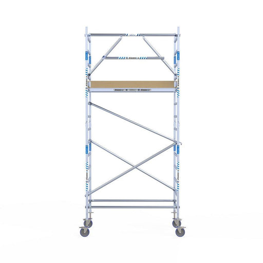 Rollgerüst Alumexx Extra 90x190 5,2m Arbeitshöhe an der Fassade - GerüstExpress