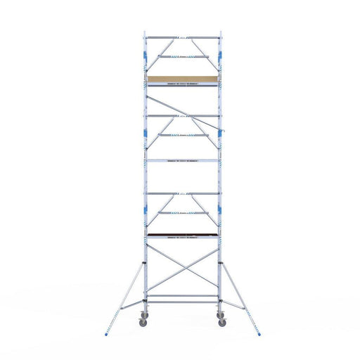 Rollgerüst Alumexx Extra 90x190 8,2m Arbeitshöhe an der Fassade - GerüstExpress