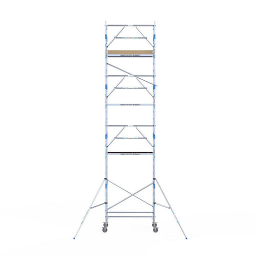 Rollgerüst Alumexx Extra 90x190 9,2m Arbeitshöhe an der Fassade - GerüstExpress