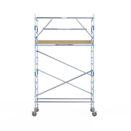 Rollgerüst Alumexx Extra 90x250 5,2m Arbeitshöhe an der Fassade - GerüstExpress