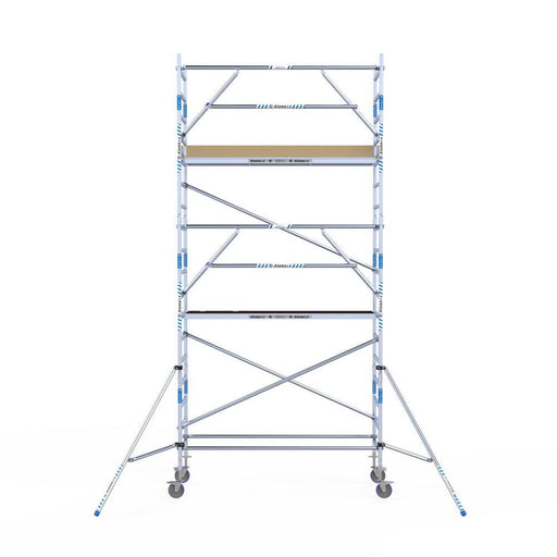 Rollgerüst Alumexx Extra 90x250 6,2m Arbeitshöhe an der Fassade - GerüstExpress