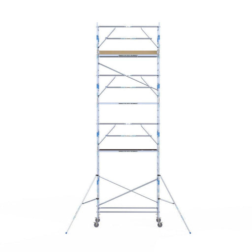 Rollgerüst Alumexx Extra 90x250 9,2m Arbeitshöhe an der Fassade - GerüstExpress