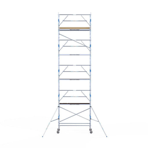 Rollgerüst Alumexx Extra 90x250 10,2m Arbeitshöhe an der Fassade - GerüstExpress