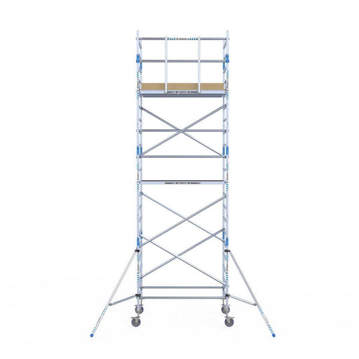 Rollgerüst Alumexx Light 135x190 7,2m Arbeitshöhe an der Fassade - GerüstExpress