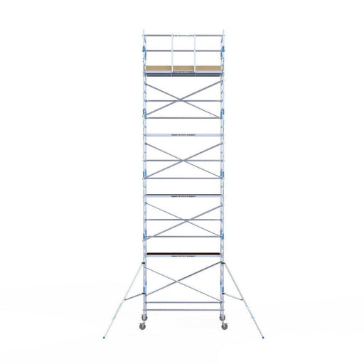 Rollgerüst Alumexx Light 135x250 10,2m Arbeitshöhe an der Fassade - GerüstExpress